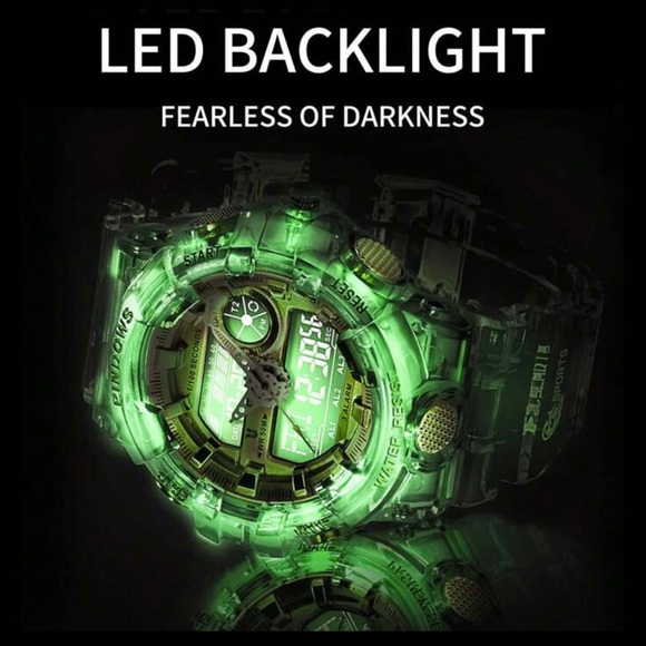 Fashion Jewelry Mens Translucent Water Resistant Watch 3 Alarms. Cool & … - Picture 5 of 6